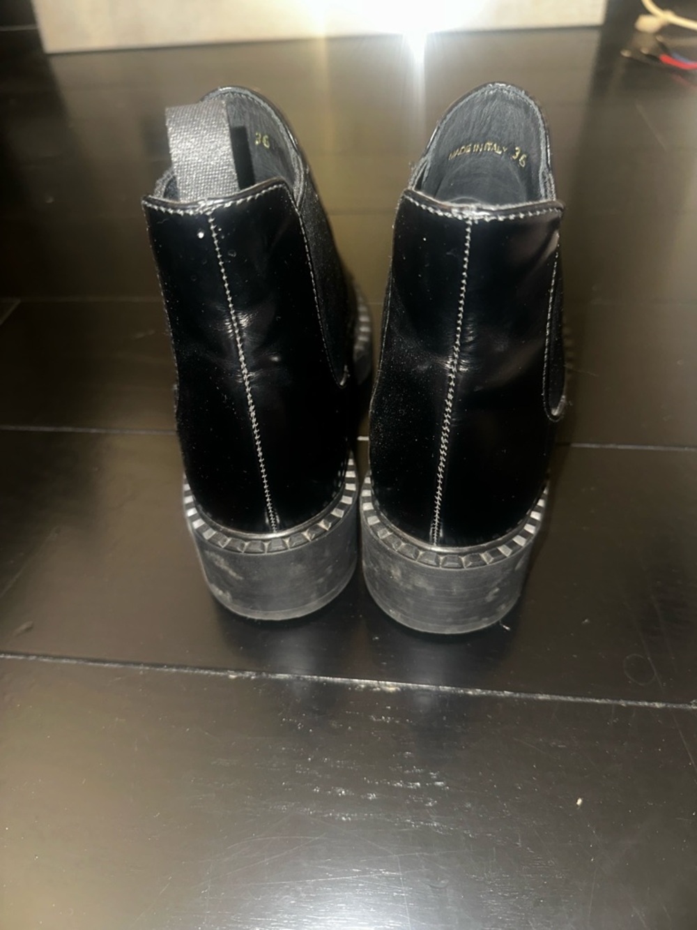 Prada Calfskin Chelsea Boots Size US 6 EU 36 - Picture 10 of 11